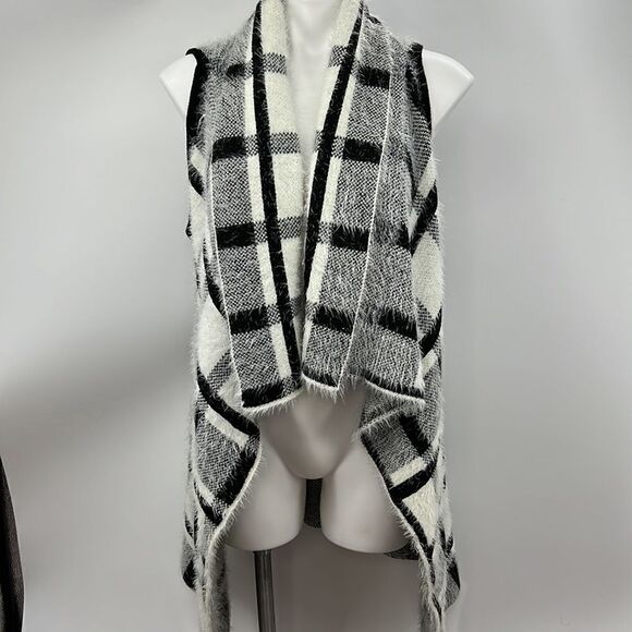 Original USA sleeveless Buffalo check acrylic cardigan - Picture 2 of 5